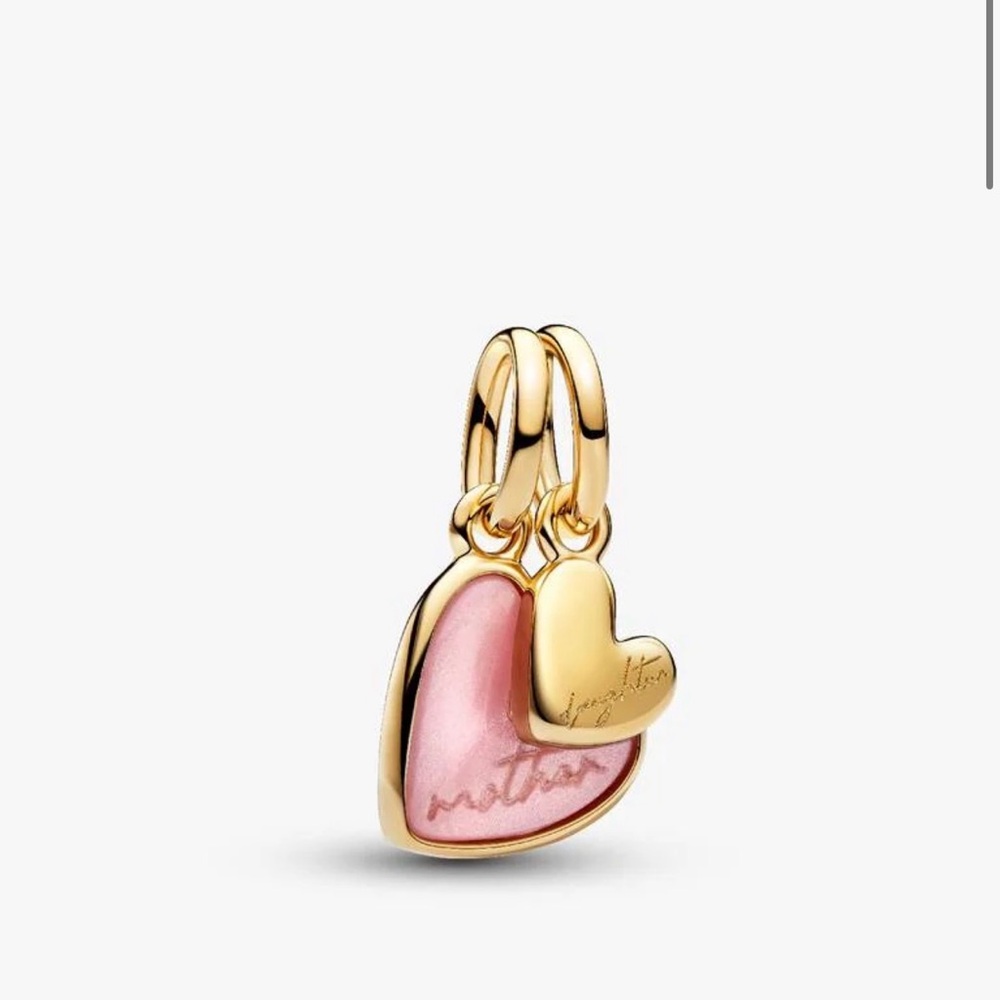Authentic Pandora Pink Mother & Daughter Splittable Dangle Charm